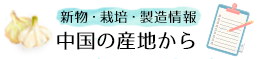 新物、栽培、製造情報。中国の産地から